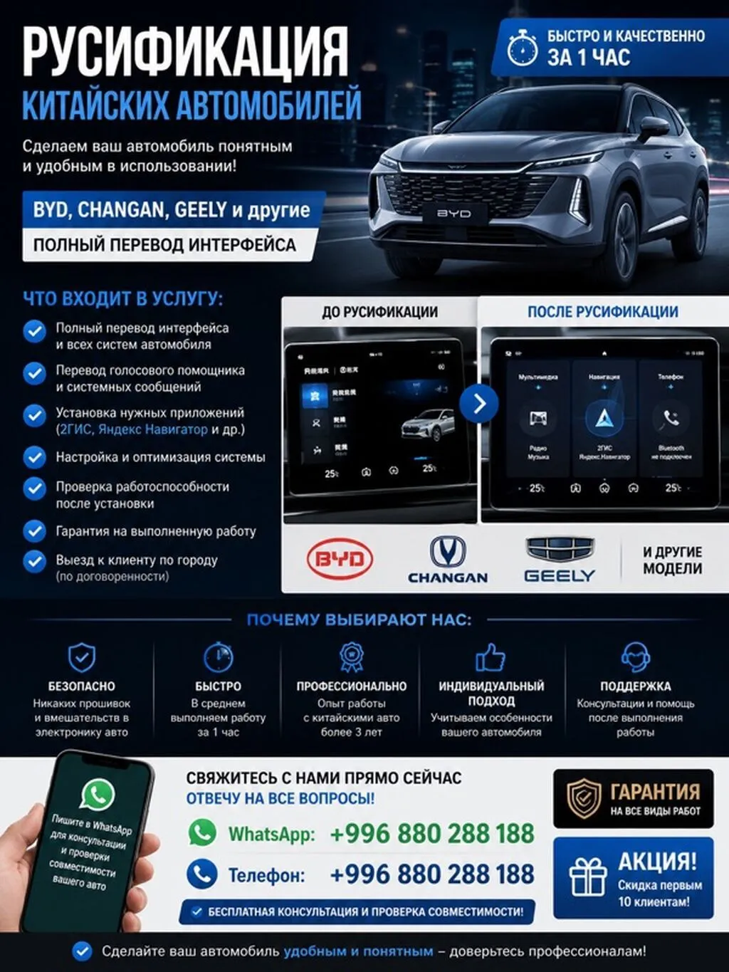 Русификация авто, Китай, Универсальный