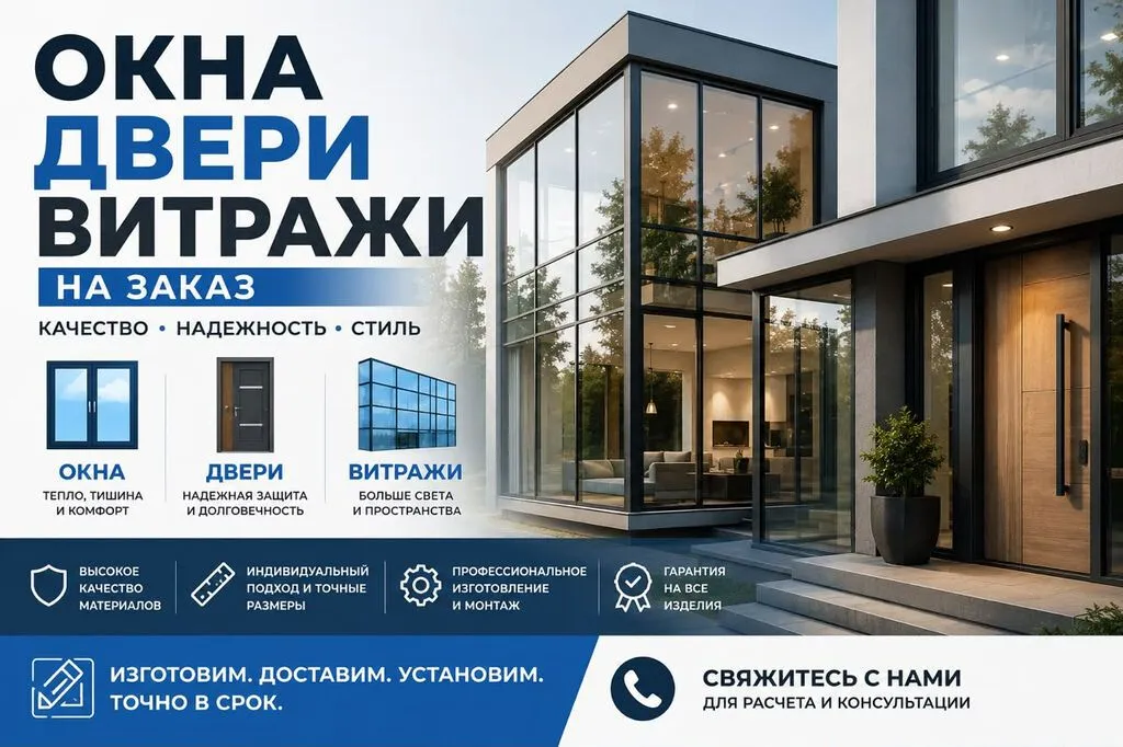 Окна, двери и витражи на заказ - Изготавливаем оконные конструкции