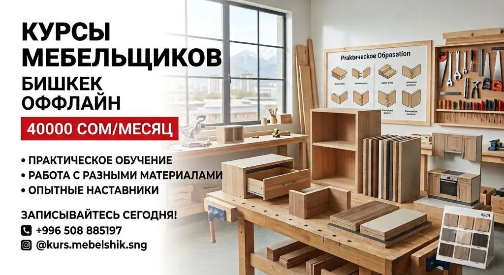 Курсы мебельщиков в Бишкеке! Освой новую профессию и начни