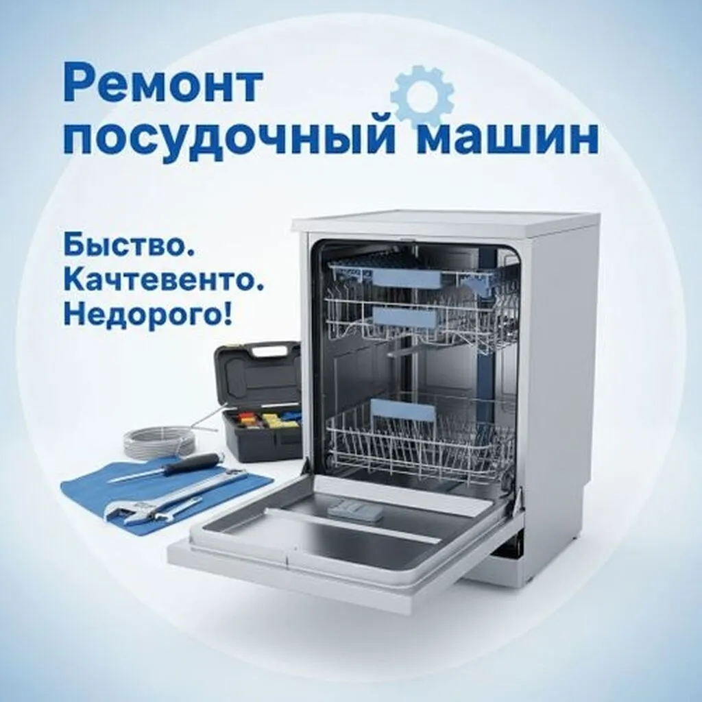 Ремонт посудомоечных машин с выездом по Бишкеку. Не набирает воду, не